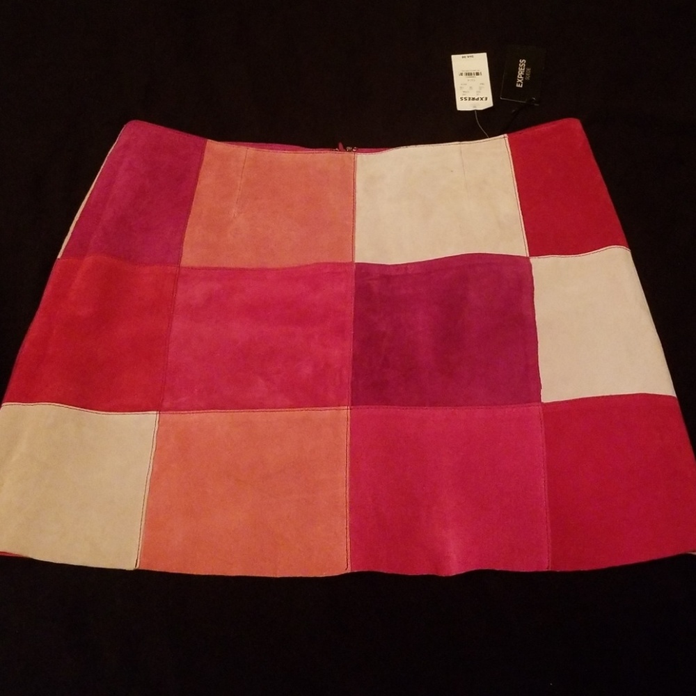 Express suede skirt